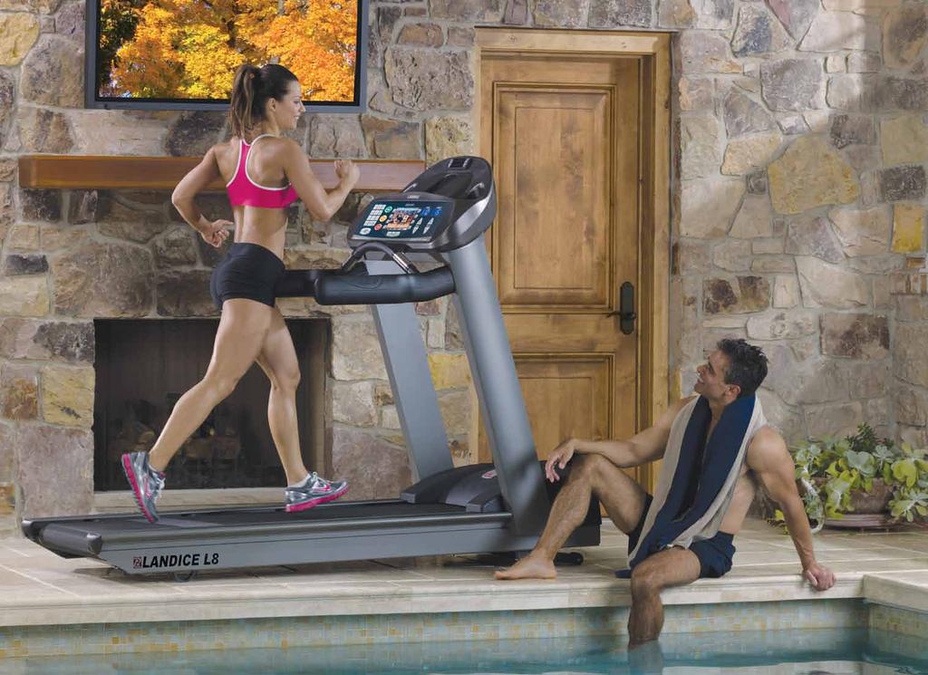 With your first step onto a Landice treadmill you become part of a unique workout experience one that delivers a health-club quality workout in the privacy of your own home.