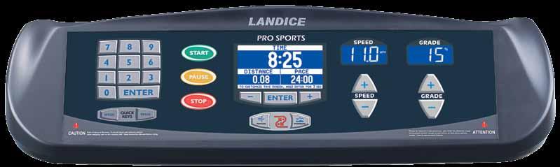 PRO SPORTS CONTROL PANEL LANDICE SHOCK ABSORPTION SYSTEMS Landice is the industry leader in treadmill shock absorption.