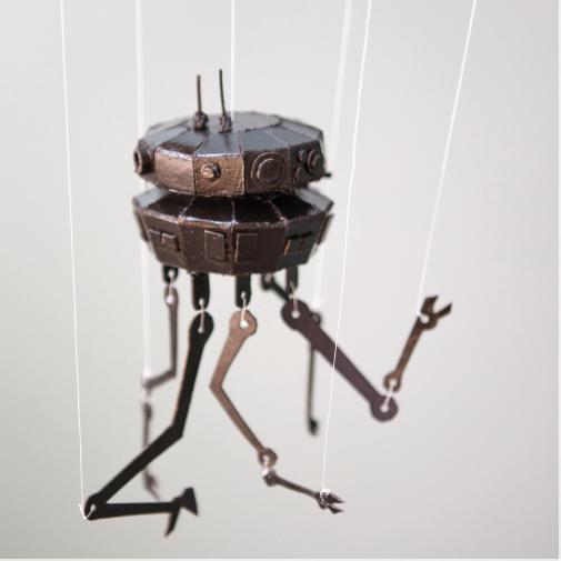 IMPERIAL PROBE DROID MARIONETTE CRAFT TEMPLATE WARNING: Cutting, hot-melt gluing, and spray painting is intended for adults only.
