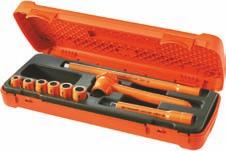 400AVSE > 1000V AC and 1500DC Insulated Socket Set > Sockets: 6-12 mm > Hex Bit Sockets: 4-6 mm > Metric Size: Sockets: 6, 7, 8, 10, 12 mm > Accessories: Ratchet and 4-9/16 Inch Extension. > : 1.
