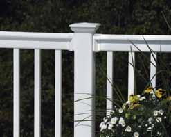 vinyl bracketed railing system 3" 1-1/4" 1-3/4" 1-3/4" Designed for use with existing wood posts, the Oxford bracketed railing system offers everything you need for a safe and secure railing