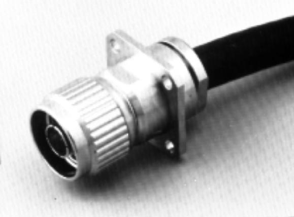 Radiall fully masterizes the complete designing of custom connectors (example shown : straight plug flange type).