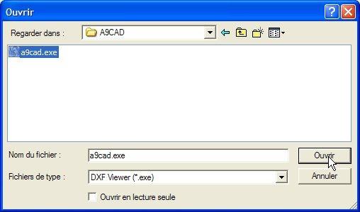 dialog appears (figure 5) and then the CAD software is launched.
