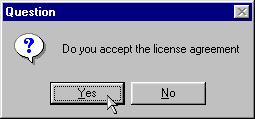 Result: The License Agreement Confirmation dialog box