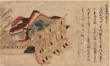 Japanese Kanji on right - Chinese 15 16 Tale of Genji Handscroll The Tale of Genji is the first novel in the world, written by Lady