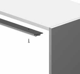 Note: An internal cabinet depth of 290 mm is required for