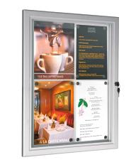 Each unit includes a free set of magnets/pins as appropriate 45mm profile frame with locking door stays Standard sizes: 4, 6, 9 or 12 x A4 paper capacity UNIVERSAL WALL, CEILING