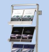 display between 8 and 32 A4 brochures Available with casters for positioning flexibility Wall