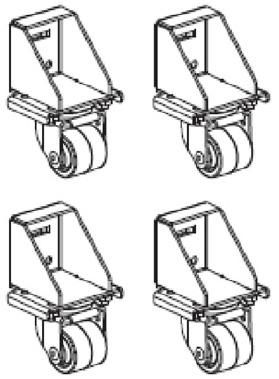 Extended Front Cage Nut Rails (CSRCE) Single Hinge Door (CNDSH) Vertical Blanking Panel Kit