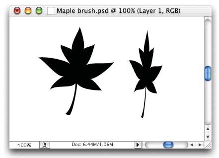 Selecting one of the tools in the Toolbox that utilizes brush shapes activates the functions in the Brushes window. Selecting your newly created brush shape will make it appear in the preview box.