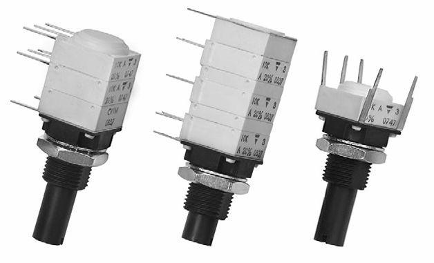 12.5 mm Modular Panel Potentiometer High Dielectric Strength QUICK REFERENCE DATA Multiple module Up to 7 modules Switch module Yes Detent module Yes Special electrical laws A: linear, L:
