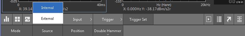 trigger position and level (Threshold value) Set the trigger position to the