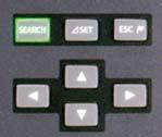 [Setting and screen display] 1 Select the power spectrum of CH1 on the lower screen by touching it. 2 Press the panel key [SEARCH] to display the cursor.