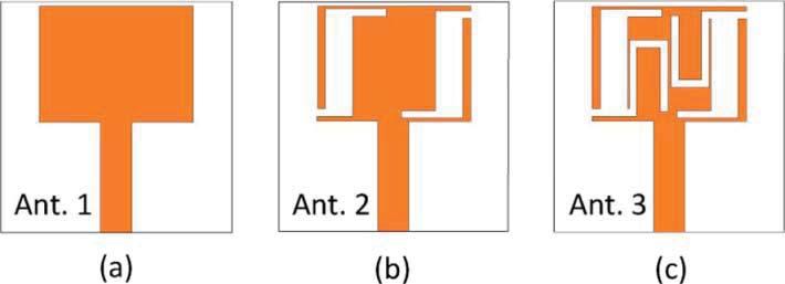 In this letter proposed antenna is consist of rectangular radiating patch with a pair of symmetrical L & U- shaped slot is inserted, a microstripstrip feed line and ground plane is used as shown in