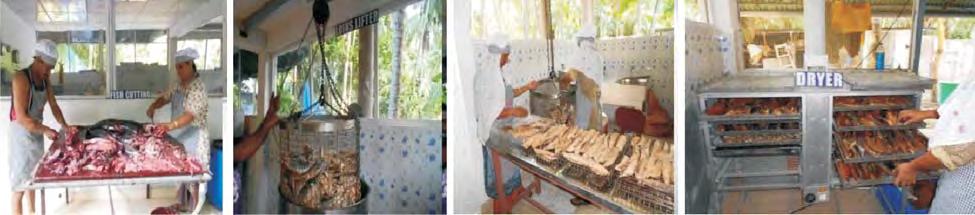 In a project at Minicoy Island of Lakshadweep islands, production of dried tuna (Masmin) and value added products from Masmin has been taken up.