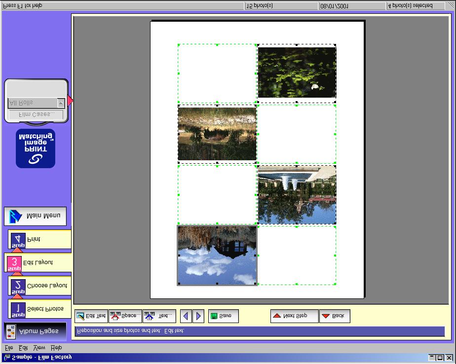 5. Click Step 3 Edit Layout to move your photos and text boxes anywhere on the album page.