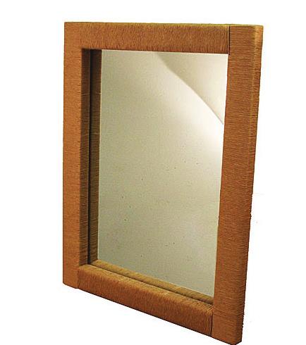 Rope Mirror The Rope Mirror s stepped profile wood frame is