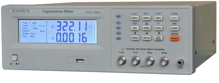MEASURING INSTRUMENT Capacitance Meter Model CR 2012 Features Four Selectable typical frequencies (100Hz to 10kHz). Three different test levels (0.1V, 0.3V, 1.