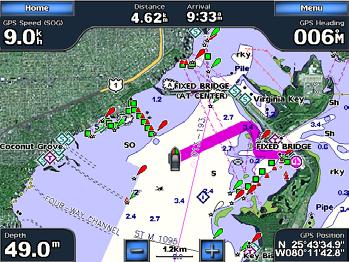 Navigating to a Marine Services Destination CAUTION The Auto Guidance feature of the BlueChart g2 Vision data card is based on electronic chart information.