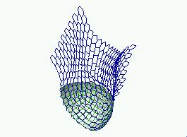 Comparison between simulated and experimental results for the equal biaxial elongation Besides the simulation of the deformation behaviour of a knitted fabric in one plane, the present FEA