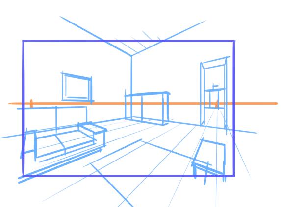 Avoid placing vanishing points INSIDE the panel, really. I don t even know what s happening in that door.