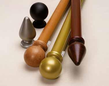 These decorative poles are available in a choice of classic and contemporary finishes.