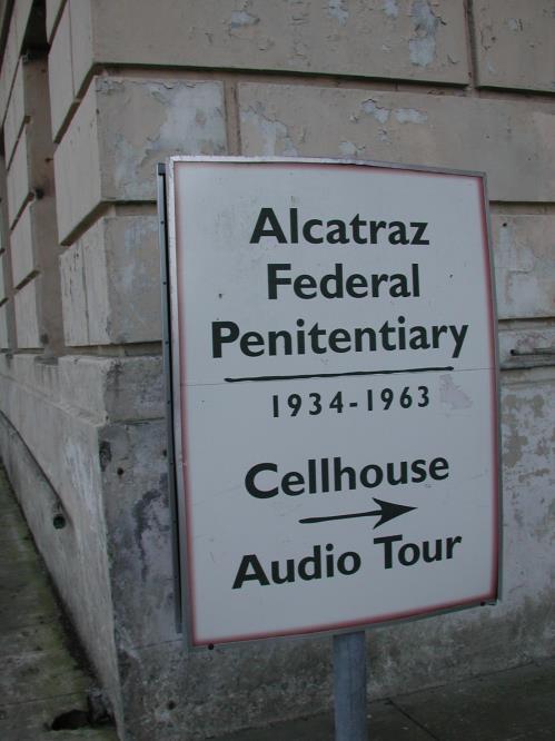 Alcatraz, sign for