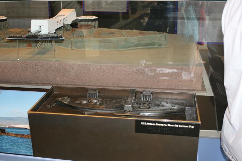 Tactile model of the USS Arizona Memorial