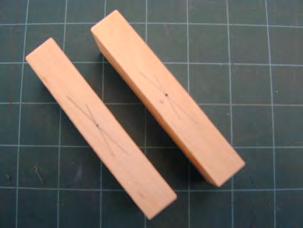 box, cut two 100 mm long pieces from a 5/8 in x 1½ in x 8 ft pine moulding.