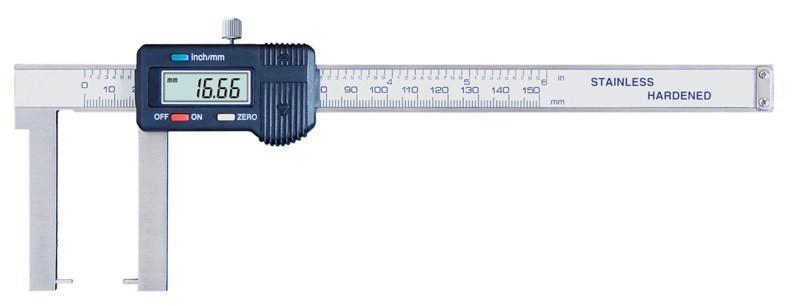 Outside Groove Calipers with Round Points Straight Moving Digital Micron Caliper 0,001mm The caliper shown is No. 112-102 The jaw length and point length are available in 3 standard sizes.