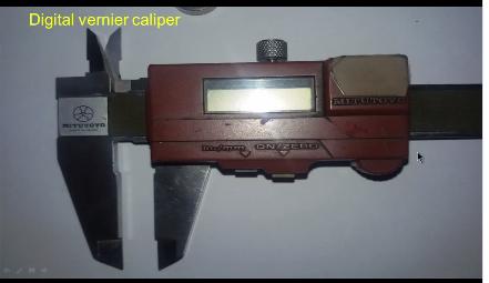 Now we have a digital vernier caliper, we can see here dial or vernier we have digital display.