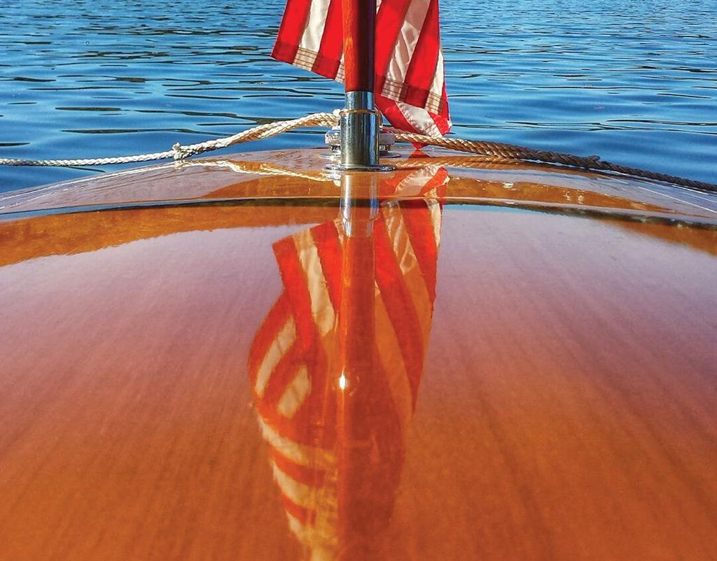 Exquisitely varnished wood is the reflection of the most beautifully maintained boats.