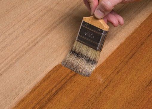 Bare Teak: (or other woods with high oil content) 1. Sand the wood smooth with 120-grit production paper to open up the grain.