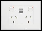 sockets, including electronic dimmers, USB chargers,