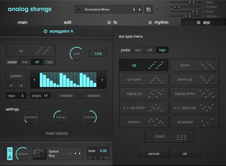 OWNER S MANUAL 8 7 - ARPEGGIATOR 1/2 ANALOG STRINGS arpeggiator is the most advanced arp we ve built to date.
