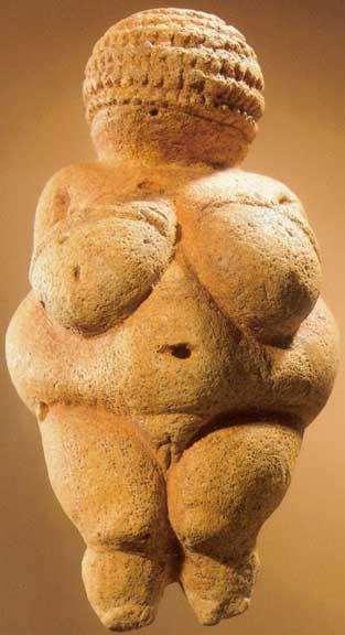 VENUS OF WILLENDORF 25,000 BCE Female statuettes Represent fertility and plentiful food