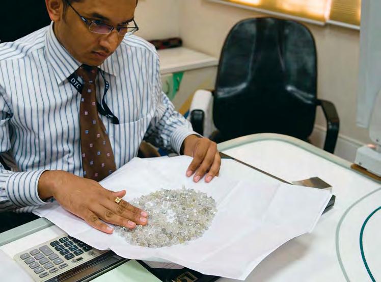 Buyer Once the gemstones have been pulled from the ground, they are processed and sorted by color, size, and quality.