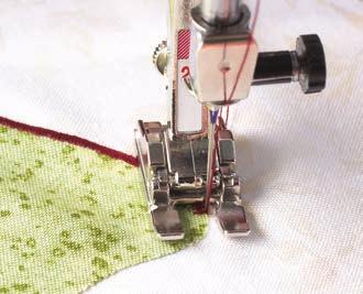 Setup for satin zigzag stitching Threads used most often for satin zigzag stitching are 60-weight cotton embroidery, 50-weight rayon, or polyester in matching or contrasting colors.