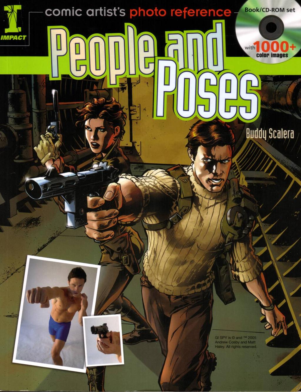 Get a copy of this book, or something like it: People and Poses by Buddy Scalera This title has a few hundred high-quality photos of both male and female models in various typical comic book poses