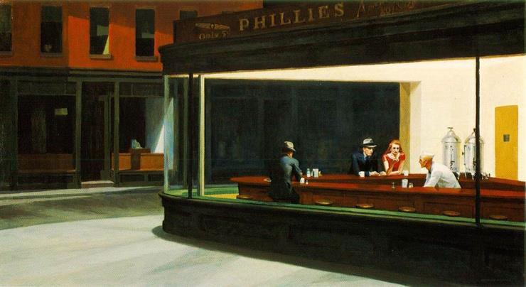 Edward Hopper Nighthawks Realistic/ Representational Representational artwork aims to represent actual objects or subjects from reality.