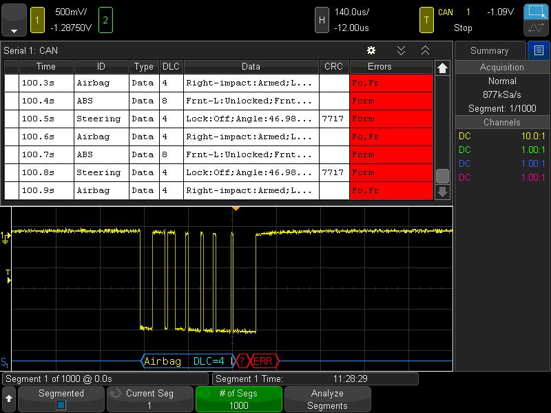 05 Keysight Automotive Serial Bus Testing - Application Note Capturing Long Time-spans of Automotive Serial Data Sometimes it may be necessary to capture data from automotive serial buses over long