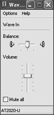 Adjust computer volume by clicking on the Volume button beneath Sound recording Default device. USBPRO 7.