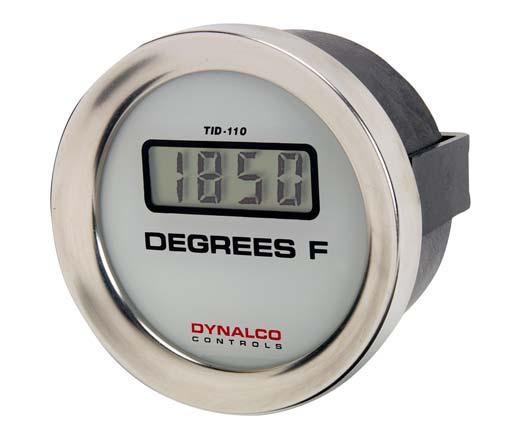 TID-110 DYNALCO strategic asset management solutions DC or Pickup-Powered Digital Temperature Gauge Standard RTD or thermocouple input indicates temperature of power cylinders, coolant,