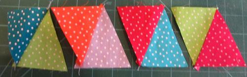 A final border not dissimilar to bunting was added using 45º Triangle.