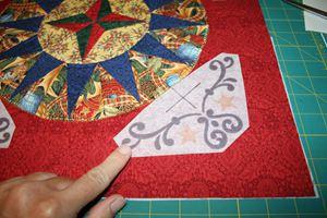 15. Adding embroidery to the corners: a.