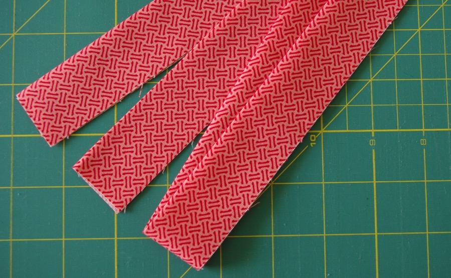 9 Cut away excess fabric leaving a ¼" seam (trim away