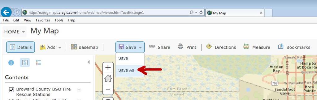 Step 9: Save Your Map From the Save tab, select Save As.