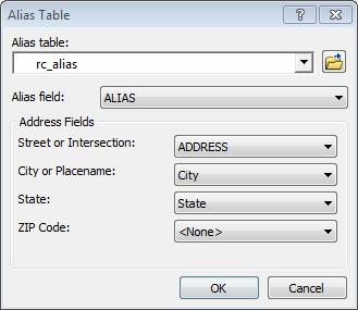 place name alias table.