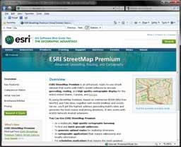- Free for all users with ArcGIS - 2005 data from TeleAtlas