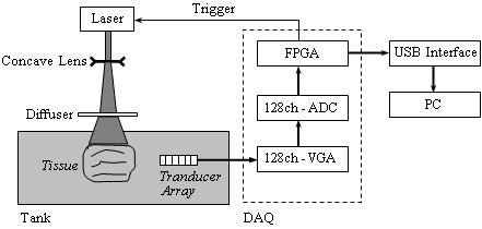 Subsequently, the sampled data set is transferred to the computer through an USB interface. The final PA image is reconstructed by the computer. Fig.1.